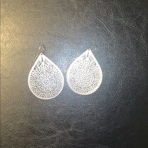 Silver statement earrings